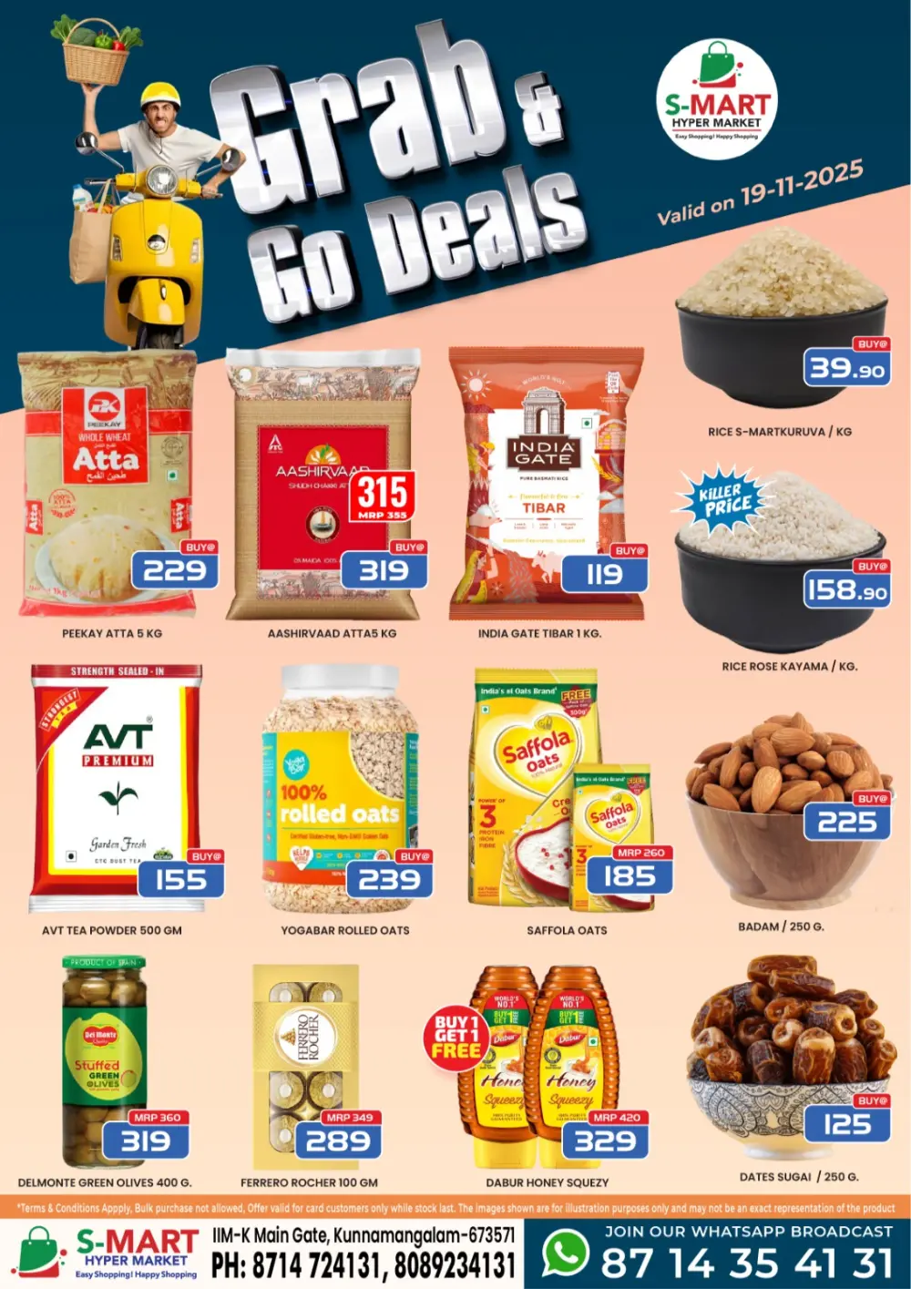 Grab and go deals In S-Mart Hypermarket Calicut