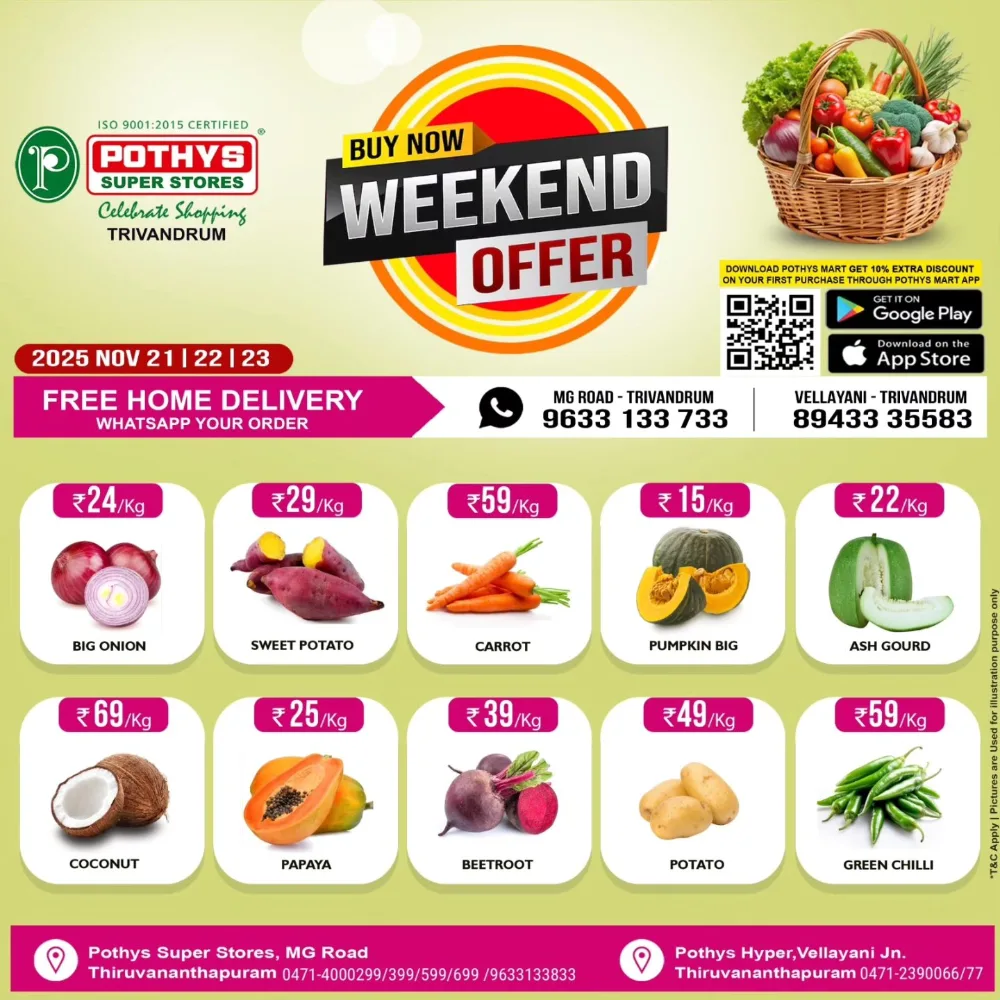 Weekend Offer In Pothys Superstores Trivandrum