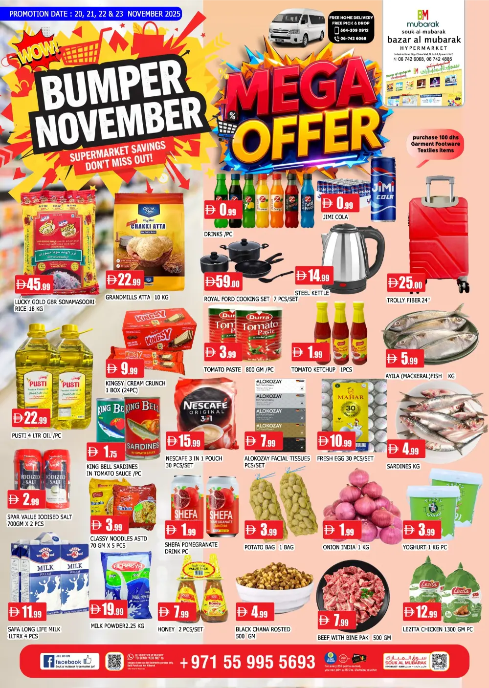 Bumper November – Daily Deals, Daily Savings In Mubarak Hypermarket Sharjah / Ajman
