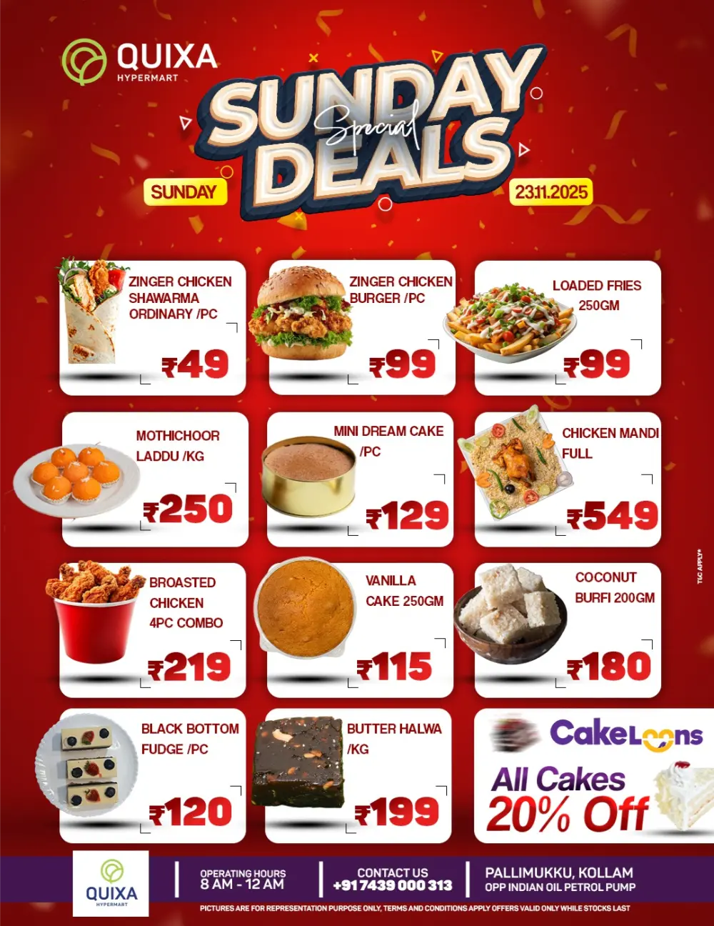 Sunday Deals In QUIXA Hypermart Kollam