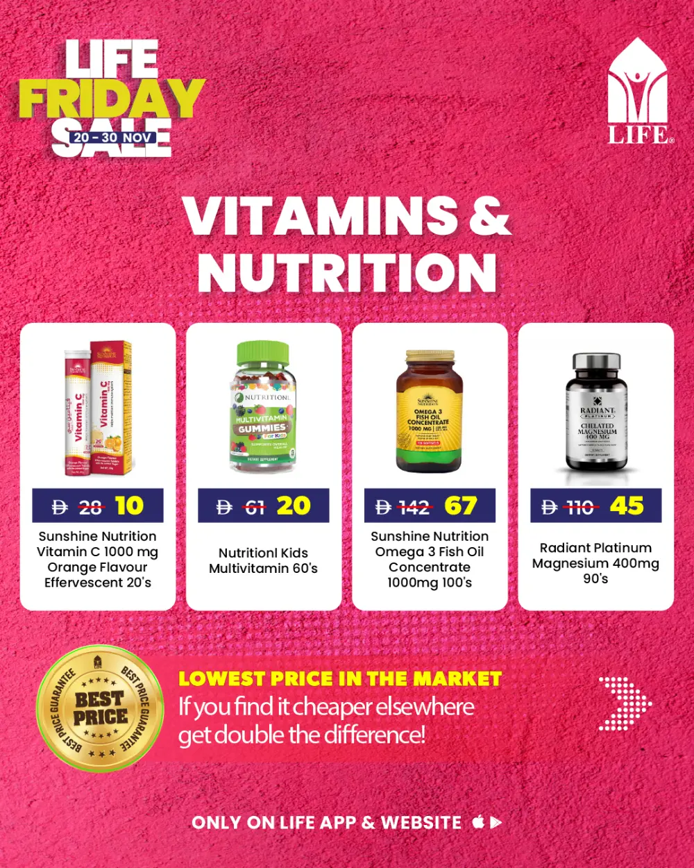 Life Friday Sale In LIFE Pharmacy Fujairah