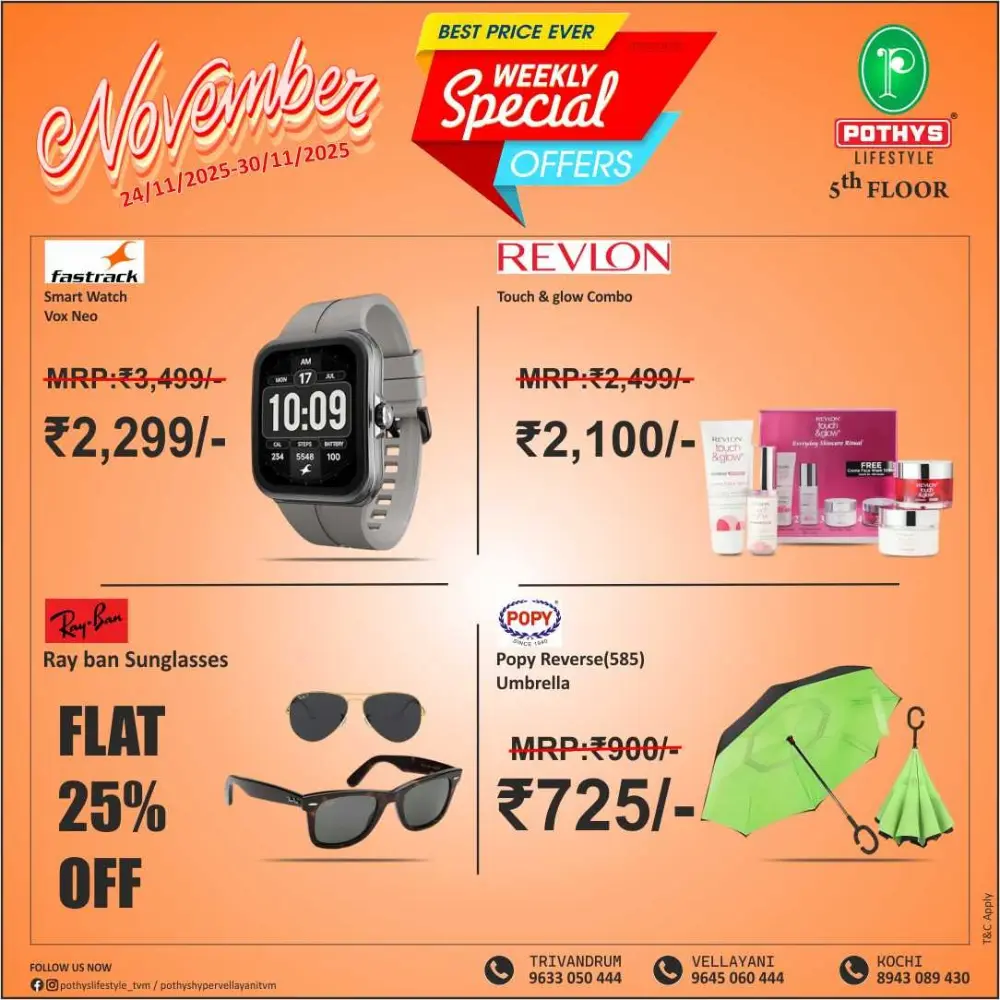 Weekly Special Offers In Pothys Lifestyle Ernakulam