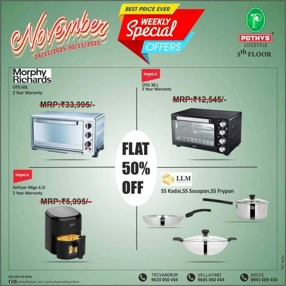 Weekly Special Offers In Pothys Lifestyle Ernakulam