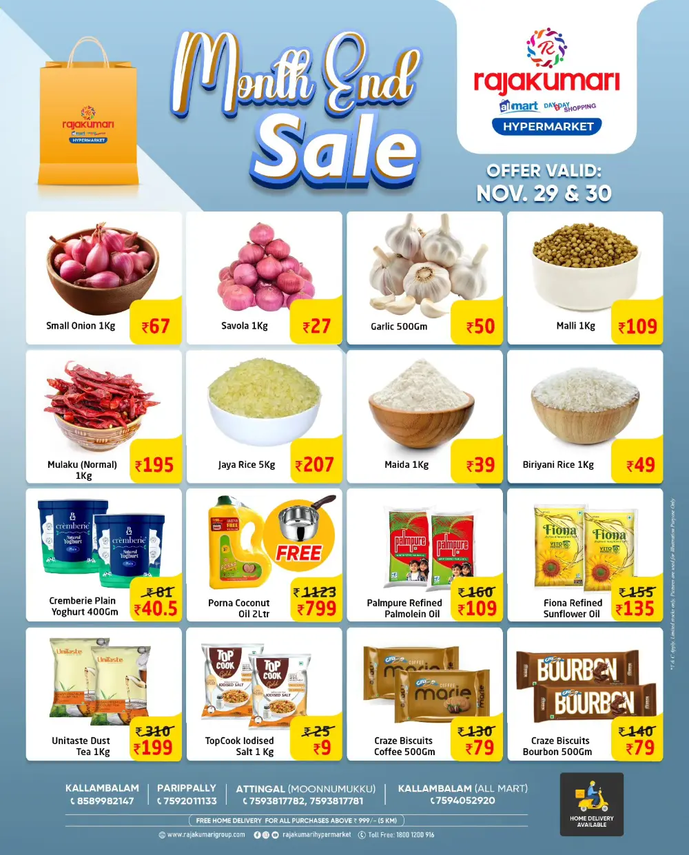 Month End Sale In Rajakumari Hypermarket Kollam