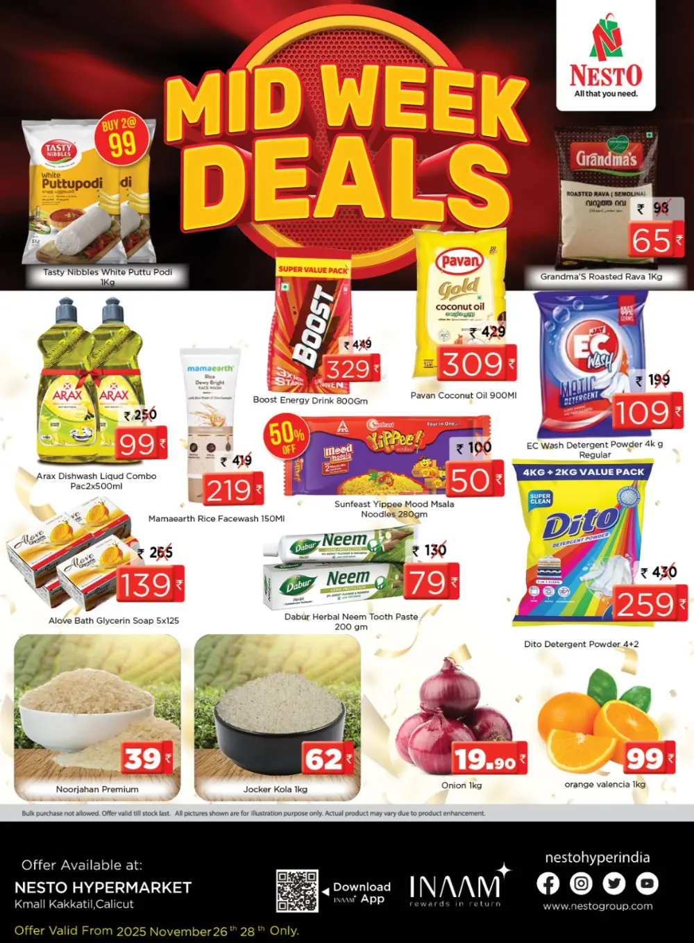 Midweek deals In Nesto Hypermarket Calicut