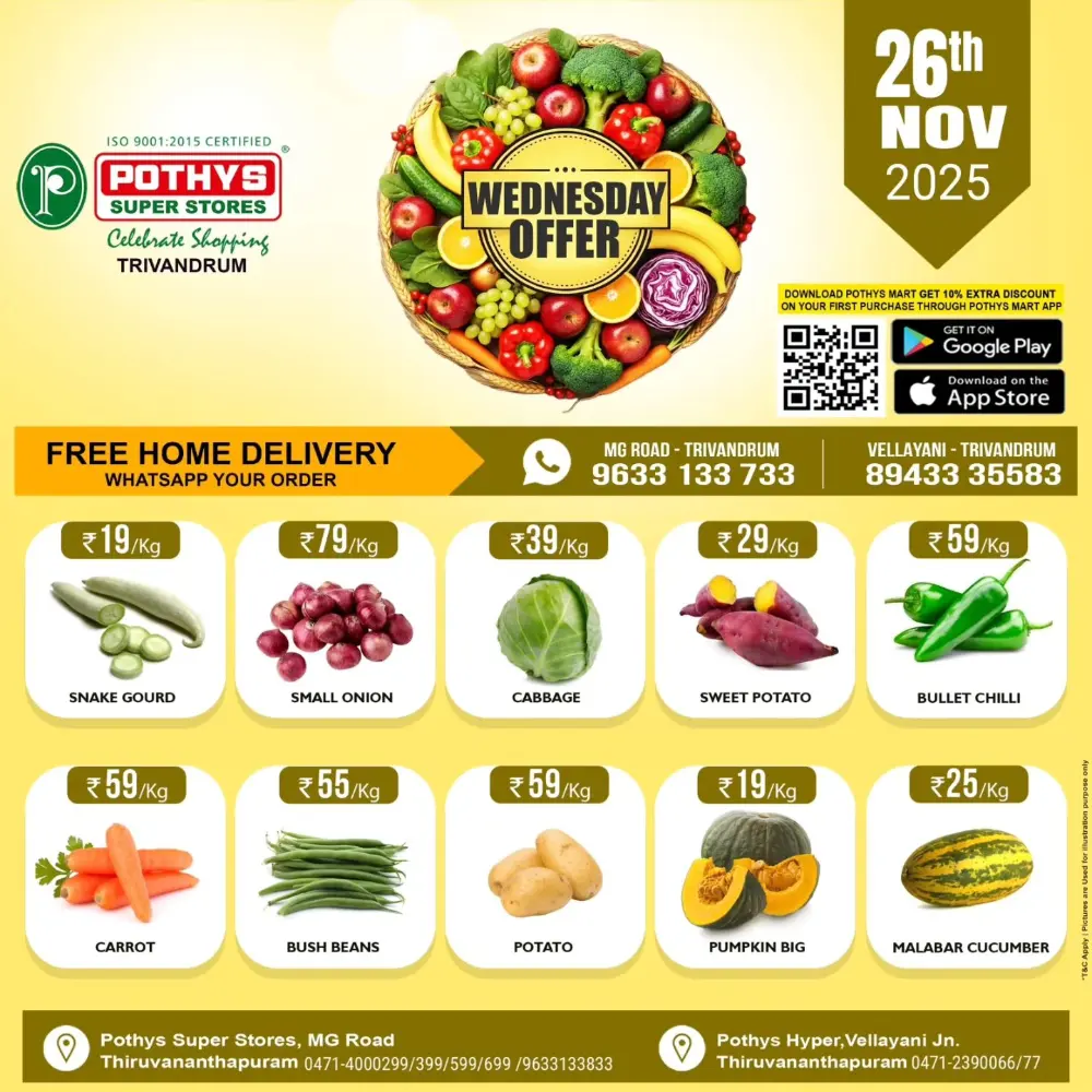 Wednesday sale In Pothys Superstores Trivandrum