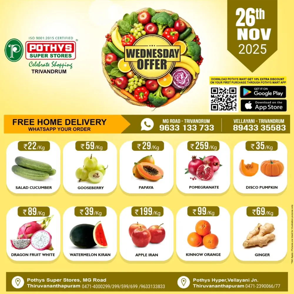 Wednesday sale In Pothys Superstores Trivandrum