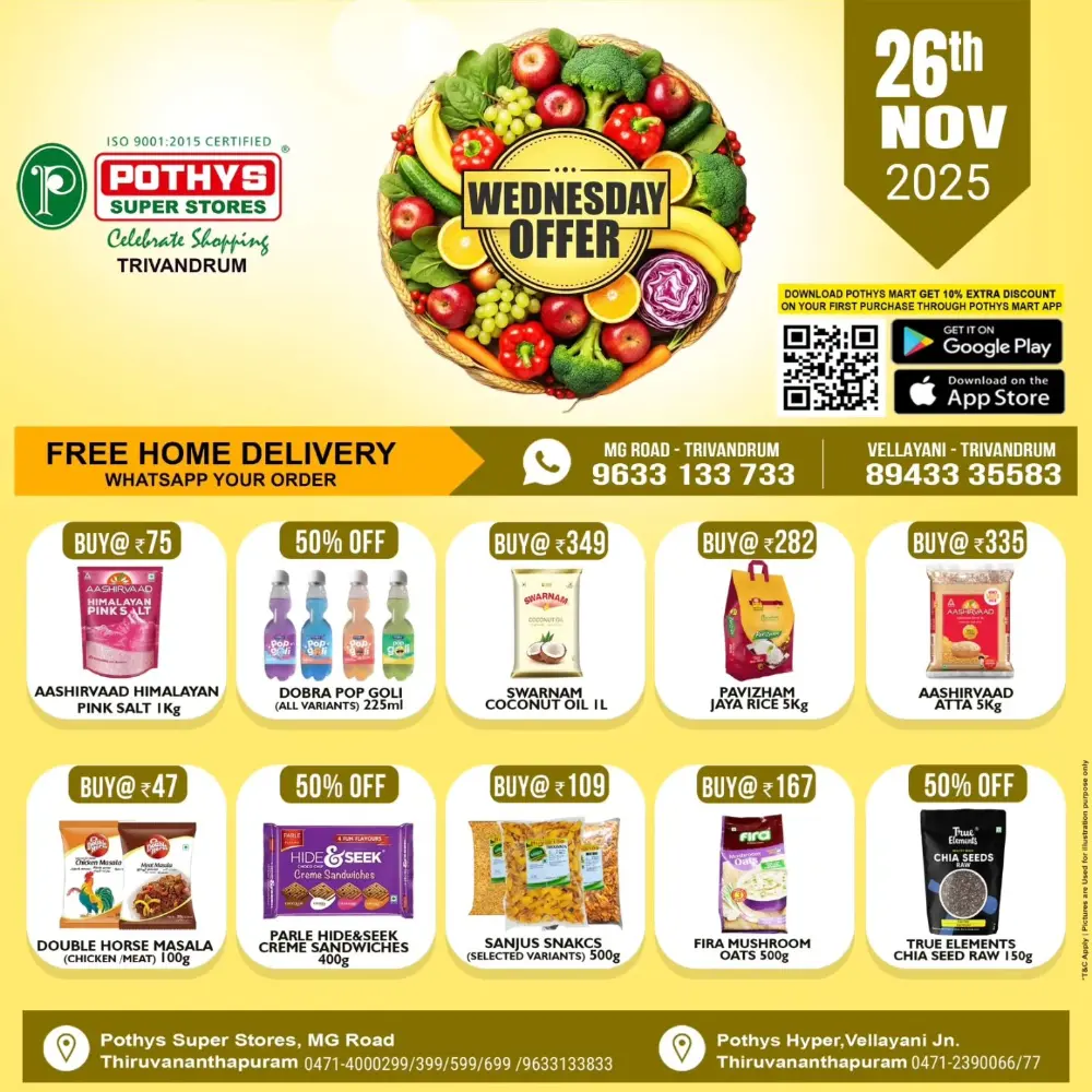 Wednesday sale In Pothys Superstores Trivandrum