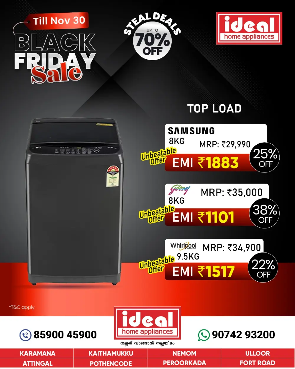Black Friday Sale - Digital Offers In Ideal Home Appliances Trivandrum
