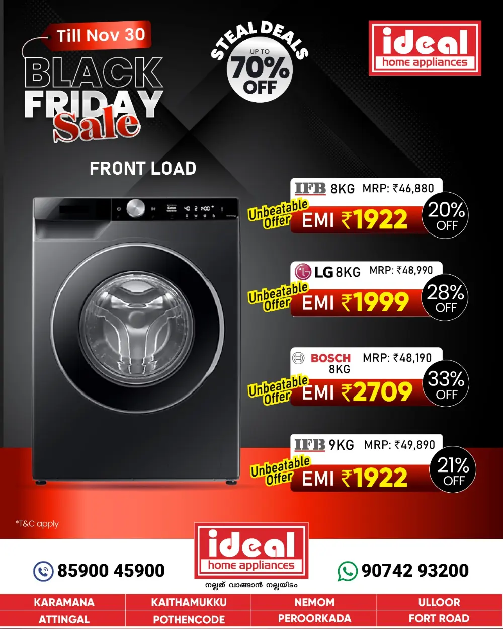 Black Friday Sale - Digital Offers In Ideal Home Appliances Trivandrum