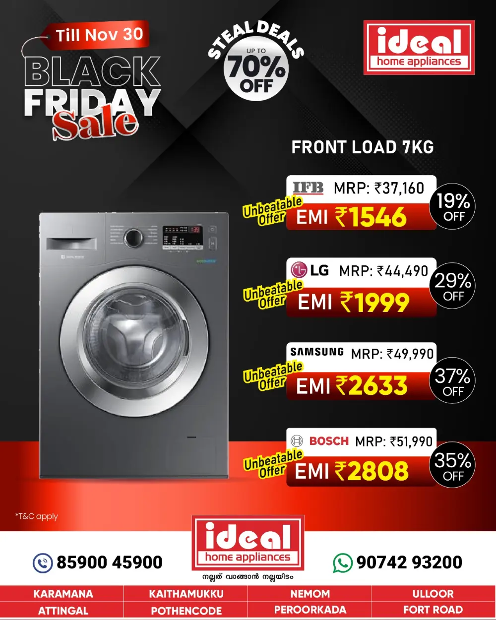 Black Friday Sale - Digital Offers In Ideal Home Appliances Trivandrum