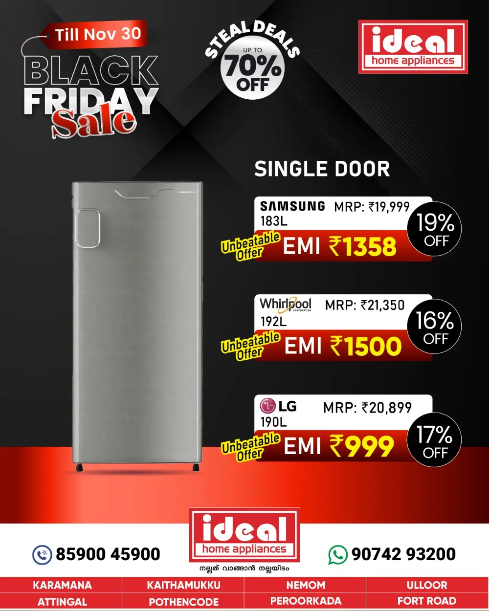 Black Friday Sale - Digital Offers In Ideal Home Appliances Trivandrum