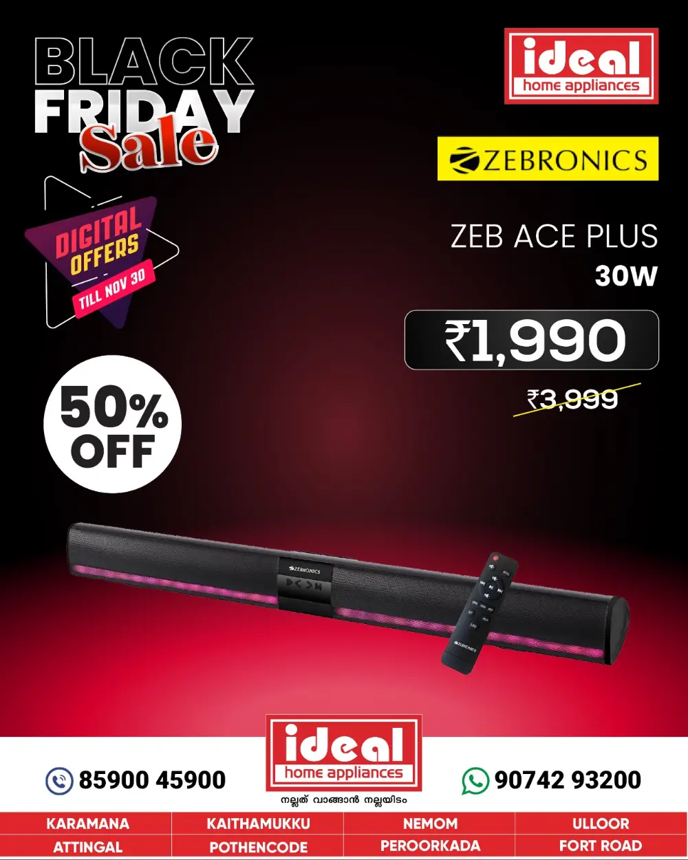 Black Friday Sale - Digital Offers In Ideal Home Appliances Trivandrum