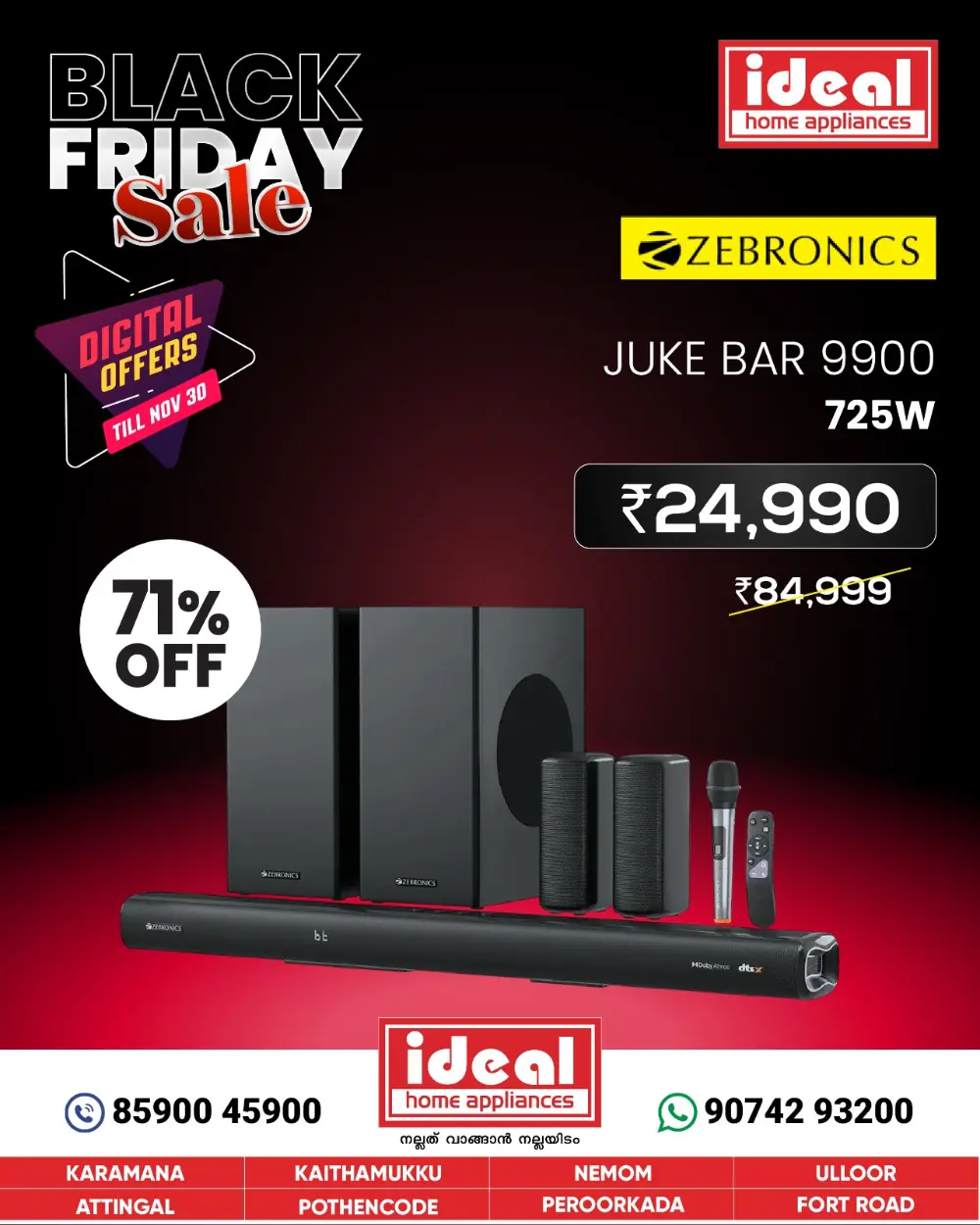Black Friday Sale - Digital Offers In Ideal Home Appliances Trivandrum