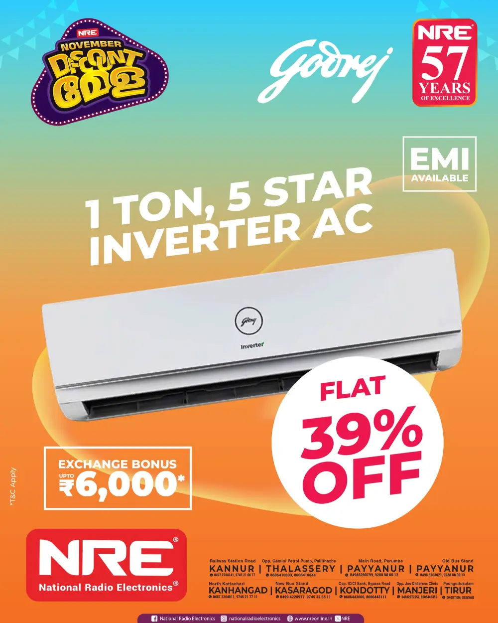 November Discount Mela In NRE Electronics Malappuram