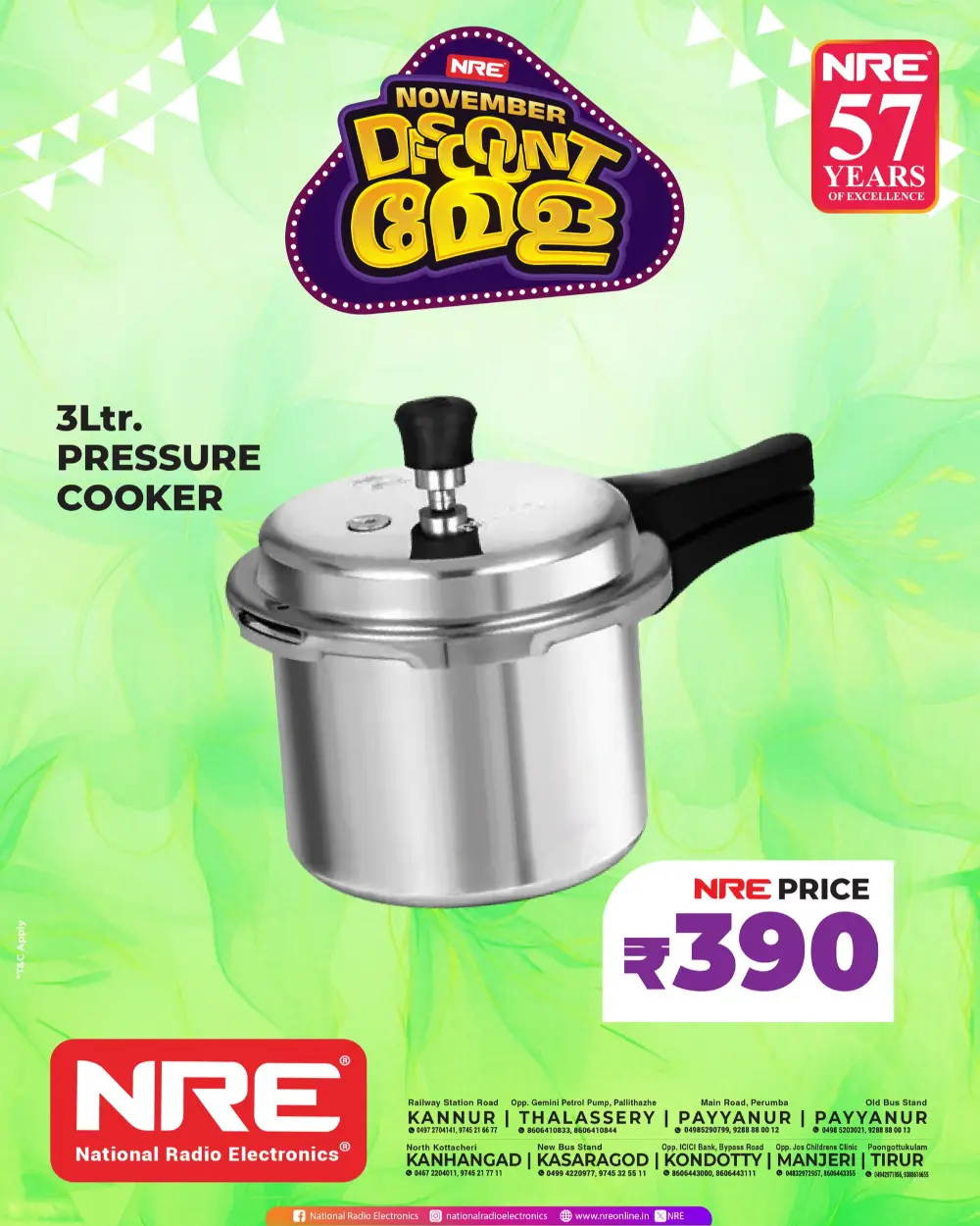 November Discount Mela In NRE Electronics Malappuram