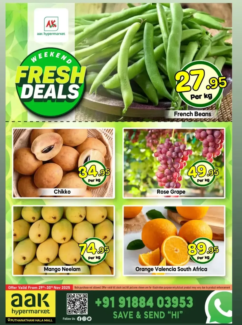 Fresh Deals In AAK Hypermarket Malappuram