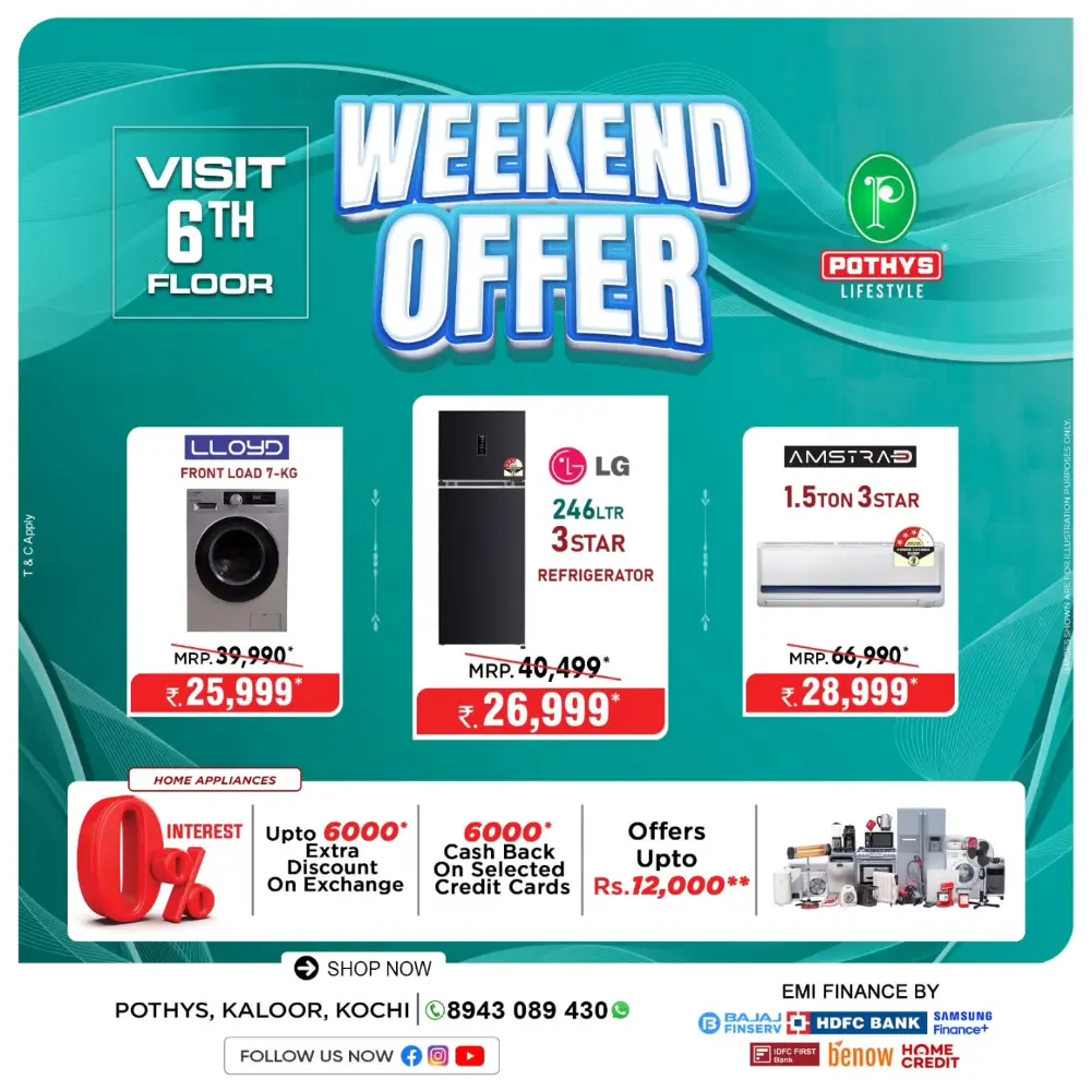 Weekend Offer In Pothys Lifestyle Ernakulam