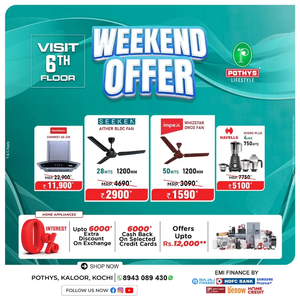 Weekend Offer In Pothys Lifestyle Ernakulam