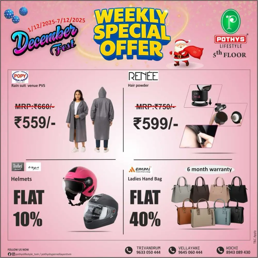 Weekly Special Offer In Pothys Lifestyle Trivandrum