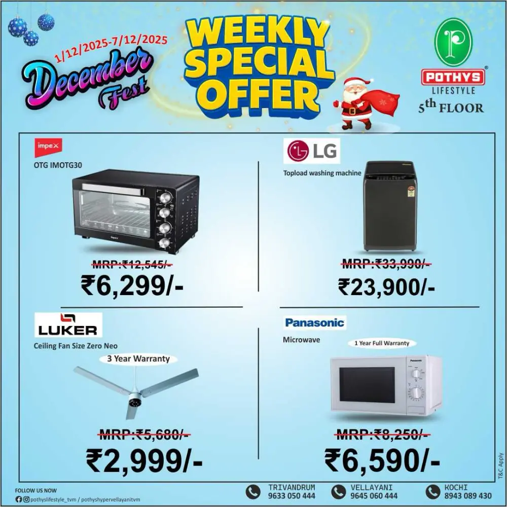 Weekly Special Offer In Pothys Lifestyle Trivandrum