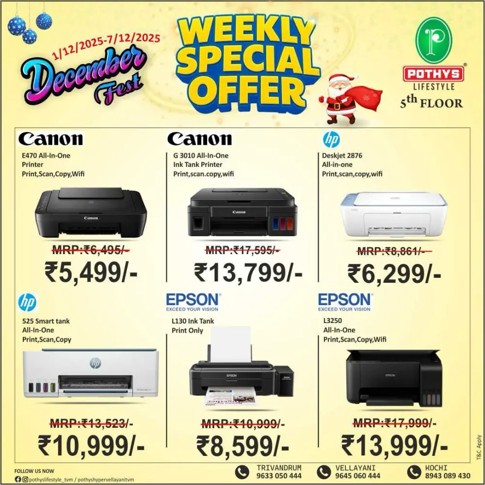 Weekly Special Offer In Pothys Lifestyle Trivandrum