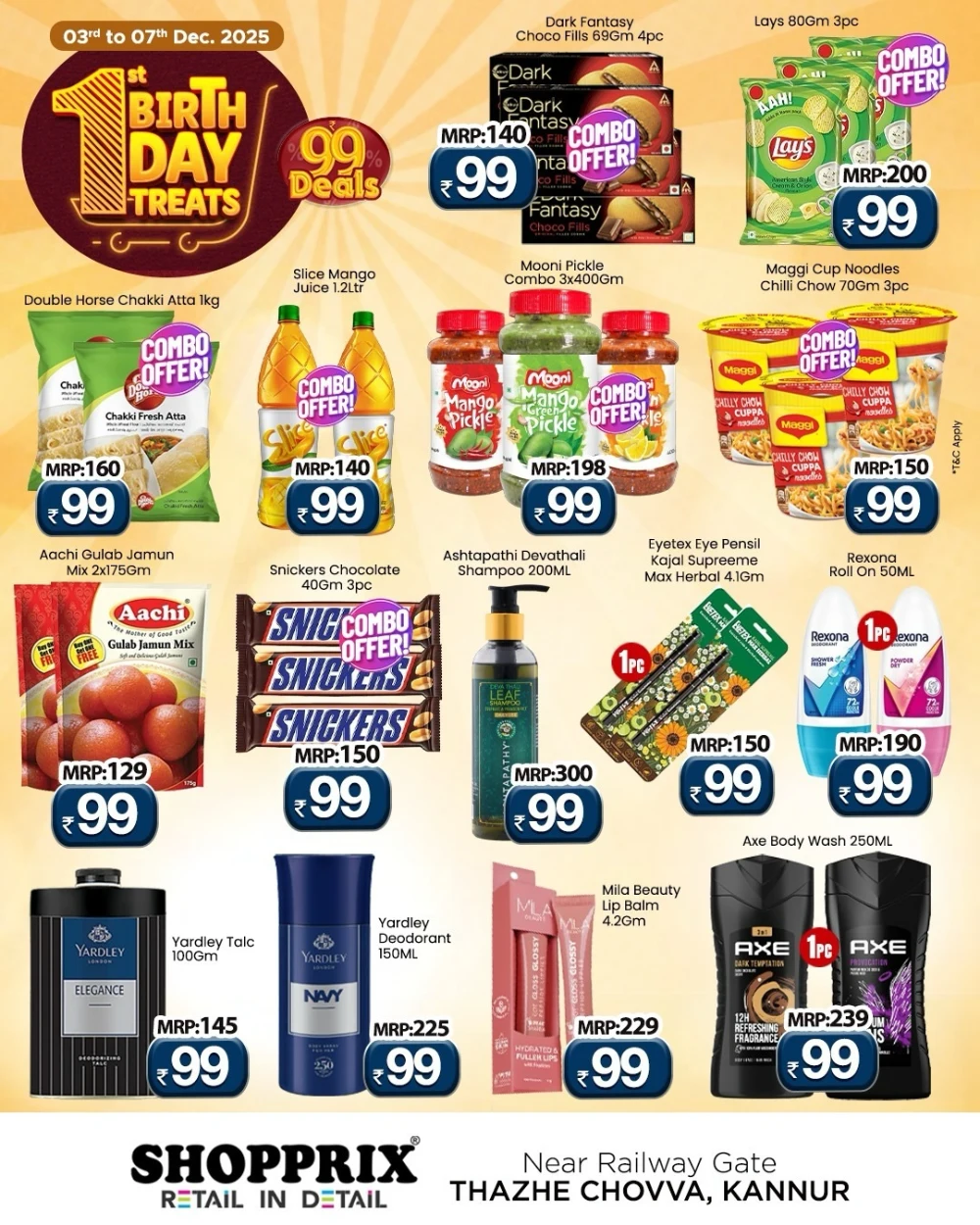 1st Birthday Treats – ₹99 Deals