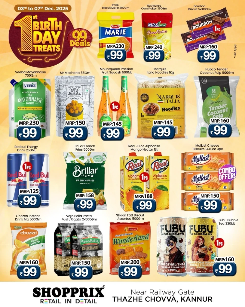 1st Birthday Treats – ₹99 Deals