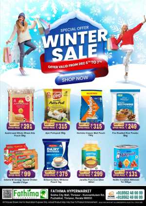 Special Offer - Winter Sale In Fathima Hypermarket Thrissur