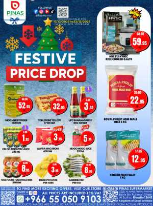Festive Price Drop In Pinas Supermarket Riyadh