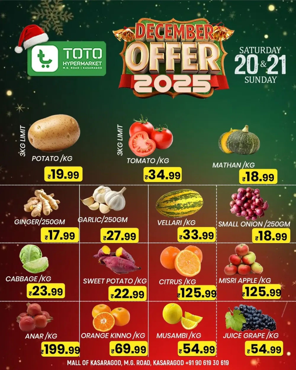 Vegetables & fruits offers
