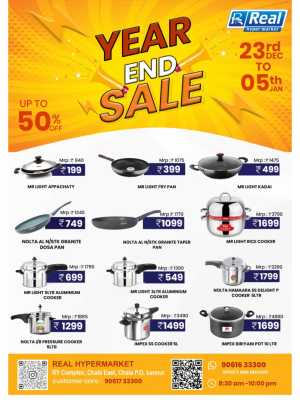 Year-End Sale: Up to 50% OFF In Real Hyper Market Kannur