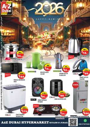 New Year Deals: Level Up Your Home for Less! In A2Z Dubai Hypermarket Riyadh,Jubail