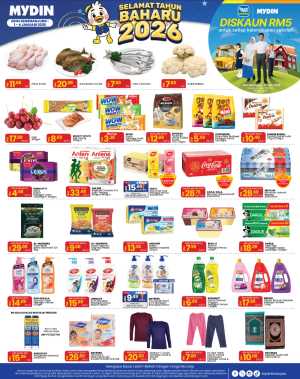 New Year Savings on Fresh Produce and Household Essentials In Mydin Kuala Lumpur,Labuan,Putrajaya,Johor,Kedah,Kelantan,Malacca,Negeri Sembilan,Pahang,Penang,Perak,Perlis,Sabah,Selangor,Terengganu