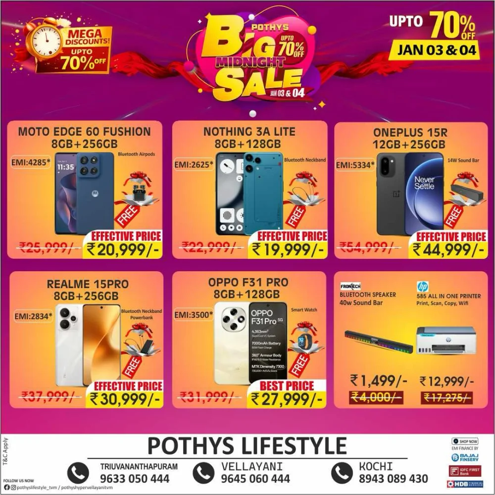 Big Midnight Sale: Up to 70% Off Electronics