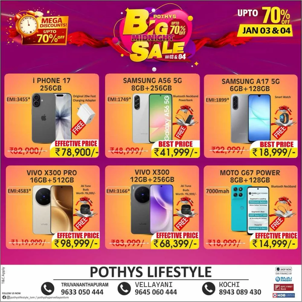 Big Midnight Sale: Up to 70% Off Electronics