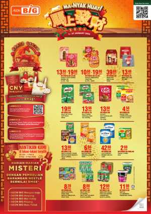 Chinese New Year Deals In AEON BiG Kuala Lumpur,Labuan,Putrajaya,Johor,Kedah,Kelantan,Malacca,Negeri Sembilan,Pahang,Penang,Perak,Perlis,Sabah,Sarawak,Selangor,Terengganu