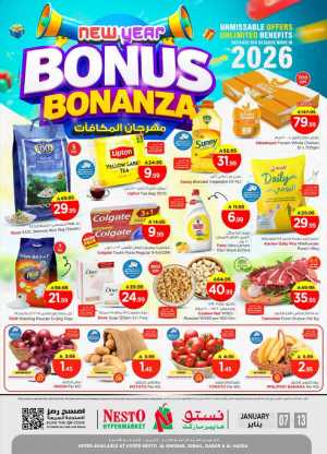 New Year Bonus Bonanza In Nesto Hypermarket Dammam,Al Hasa,Jubail,Al Khobar,Dhahran