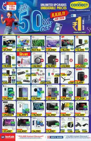 Flat 50% Sale on Electronics & Home Appliances In Lulu Hypermarket Trivandrum