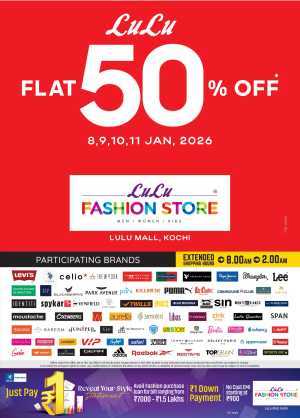 Flat 50% Sale on Fashion, Electronics & Groceries In Lulu Hypermarket Ernakulam