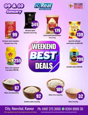 Weekend best deals In Real Hyper Market Kannur
