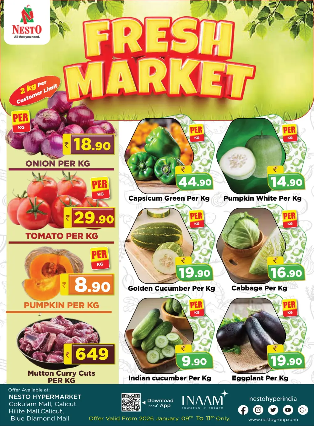 Fresh Market Vegetable & Meat Deals