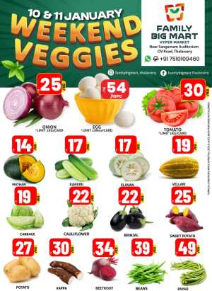 Weekend Veggies In Family Big Mart Kannur