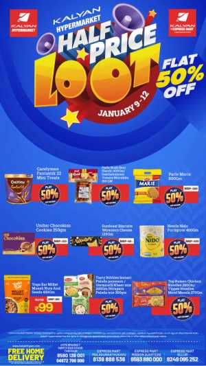 Half price offer In Kalyan Hypermarket Thrissur