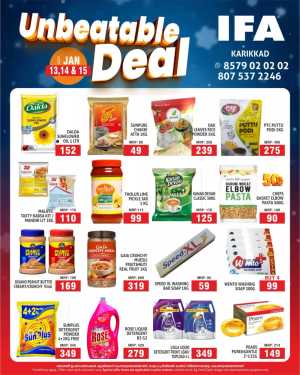 Unbeatable deals In IFA Thrissur