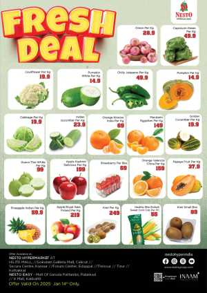 Fresh Deals In Nesto Hypermarket Calicut,Malappuram,Kannur,Thrissur,Palakkad