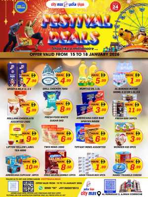 Festival deals In City Max Sharjah / Ajman