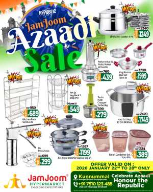 Republic Day Azaadi Sale 2026 In JamJoom Hypermarket Malappuram
